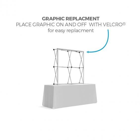 FabTex 2 Double Frame Popup Display of22f frame velcro