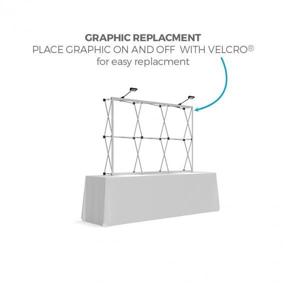 FabTex 2 Double Frame Popup Display of32f frame velcro