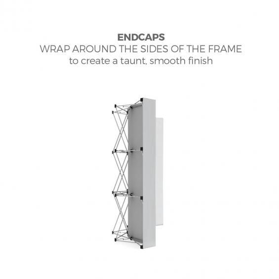 FabTex 2 Double Frame Popup Display of43c endcaps