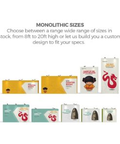 FabTex 2 Double Frame monolith tension fabric display wall sizes