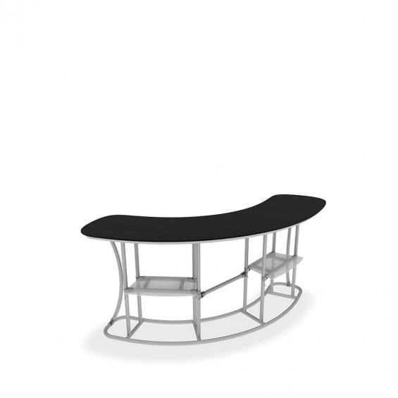 FabTex Infodesk counter frame 3 curved convex