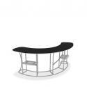 FabTex Infodesk counter frame 4 curved convex