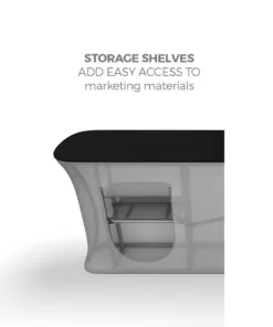 FabTex Infodesk counter straight shelving