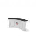 FabTex infodesk counter trade show event information desk 3 curved convex back