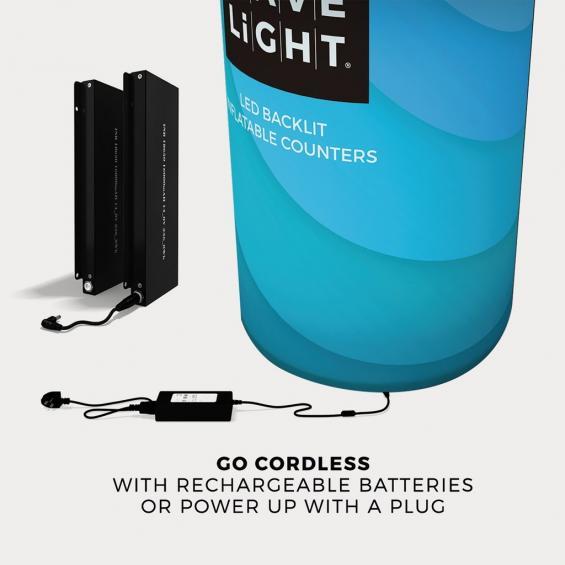 WaveLight Inflatable LED Backlit Counter Power