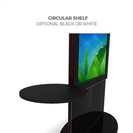 iD blade pro digital signage kiosk 4k circular shelf b