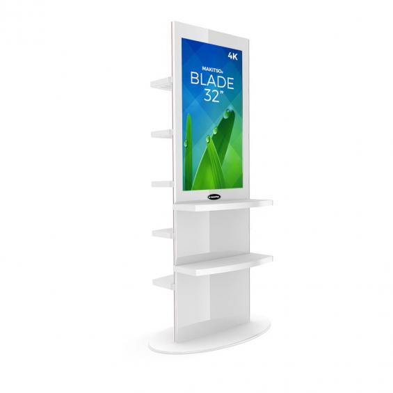 iD blade pro digital signage kiosk 4k shelves