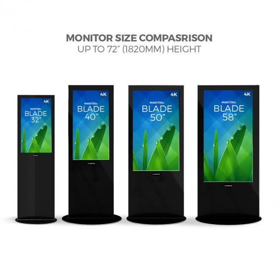 iD blade pro digital signage kiosk 4k sizes b 1