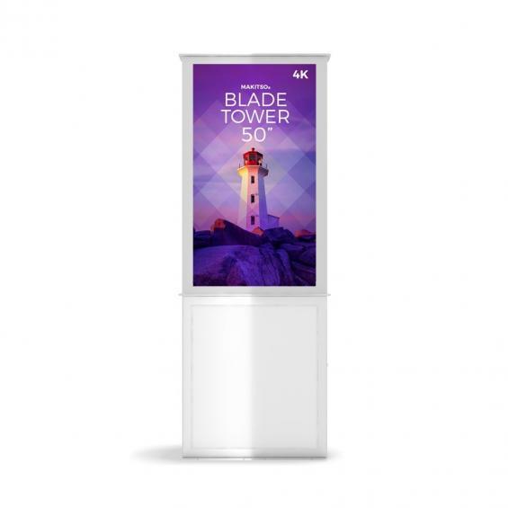 iD blade tower digital signage kiosk 4k 50 w