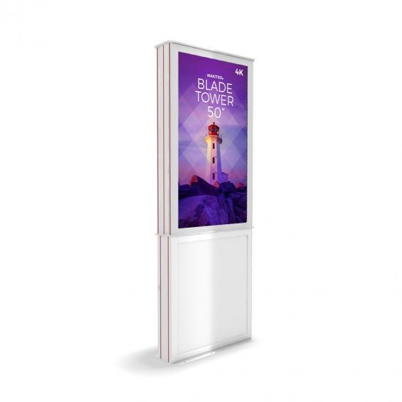 iD blade tower digital signage kiosk 4k 50 w2