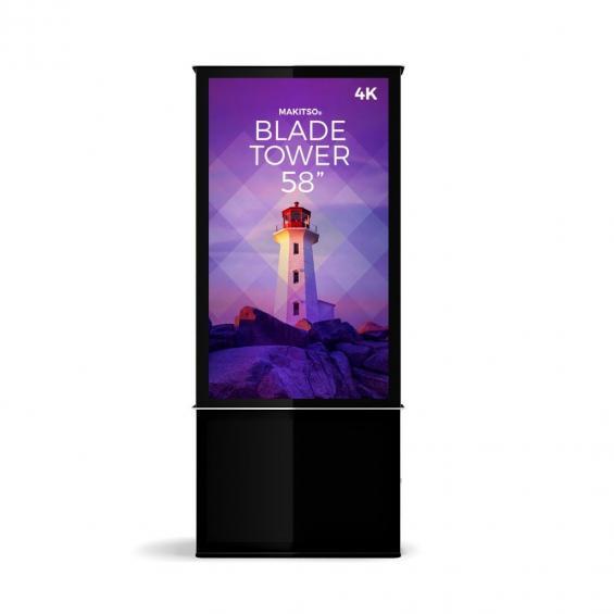 iD blade tower digital signage kiosk 4k 58 b