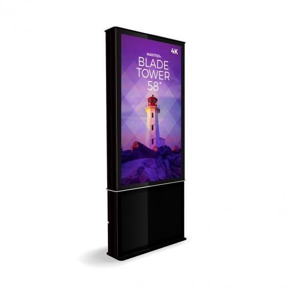 iD blade tower digital signage kiosk 4k 58 b2