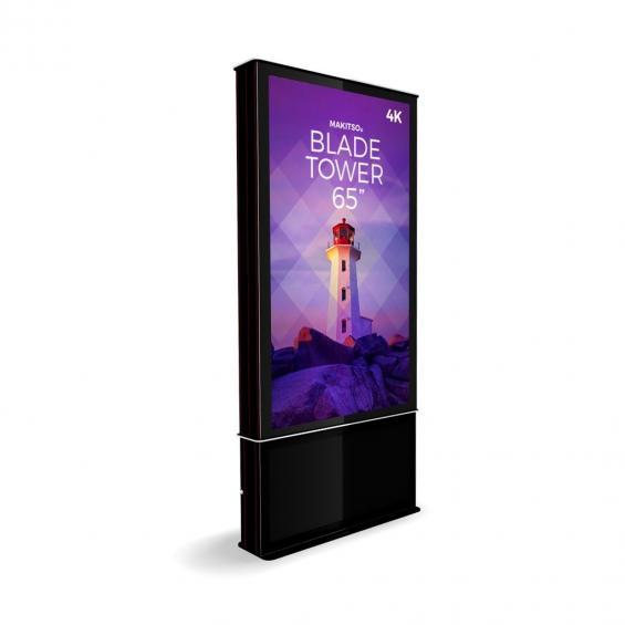 iD blade tower digital signage kiosk 4k 65 2