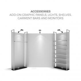 FabTex Retail merchandiser pop up store display accessories