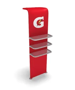 FabTex waveline waterfall trade show display shelving for exhibits