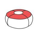 pouf red