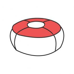 pouf red