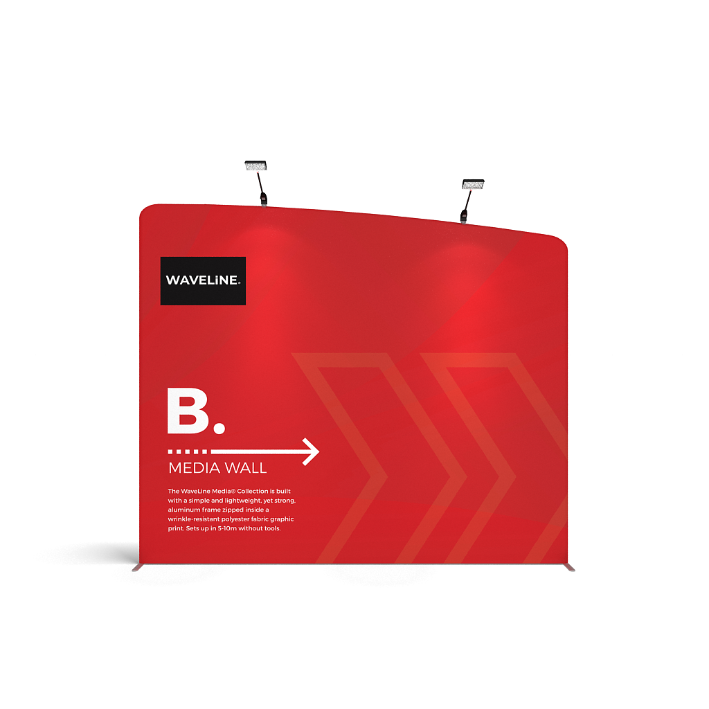 waveline media tension fabric display walls B R