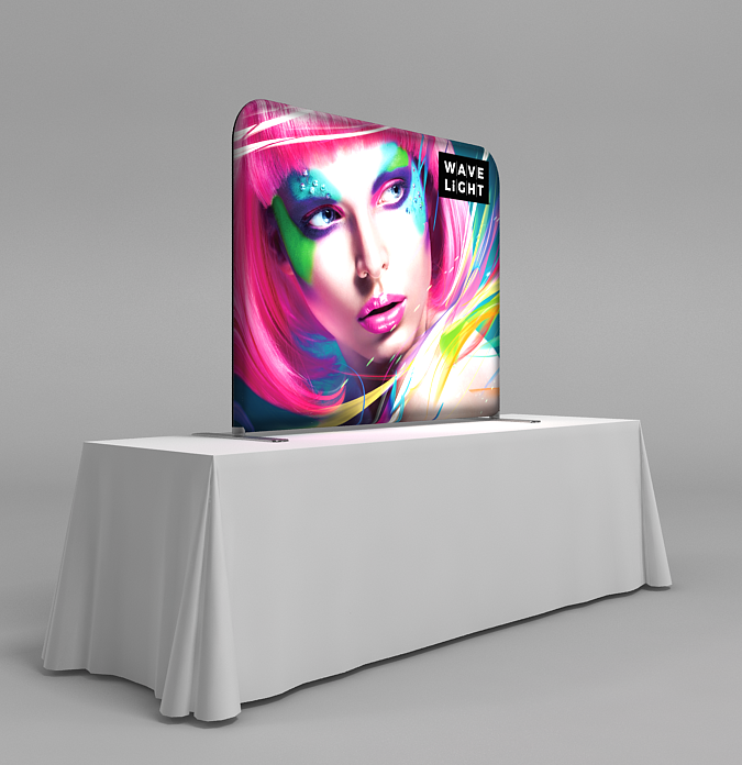 Waveline® | Fabric Backlit Table Top Display