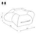 chill furnitures pouf dimmensions