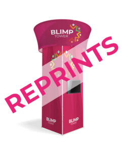 square tower with circular blimp