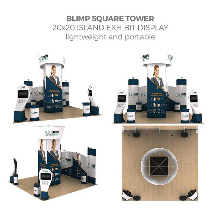 waveline blimp tower square trade show exhibit x c x