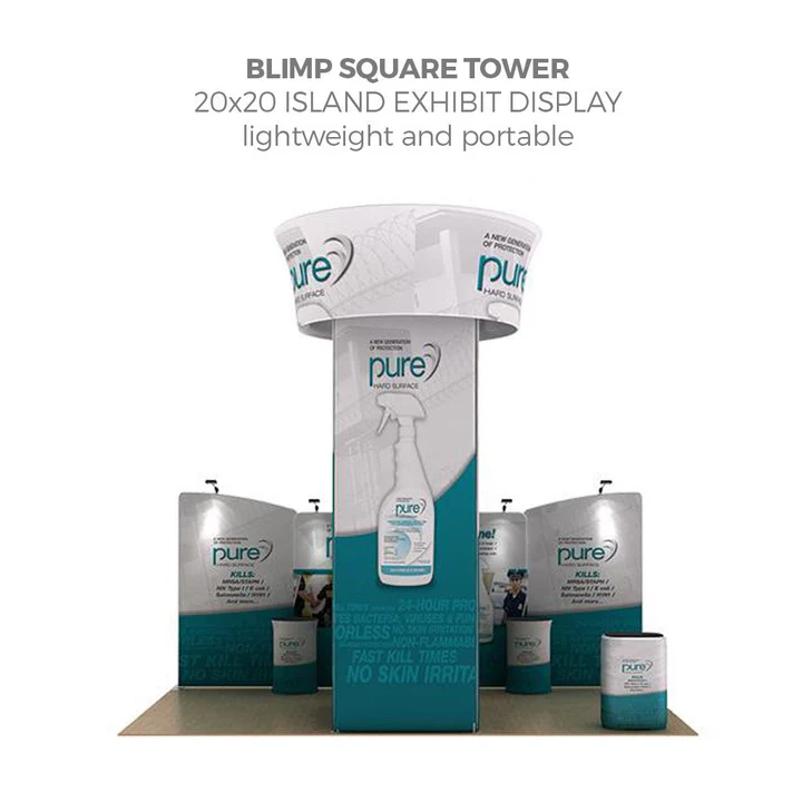 waveline blimp tower square trade show exhibit x d x